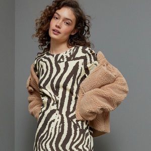 Anthro Zebra Maxi Tee Dress